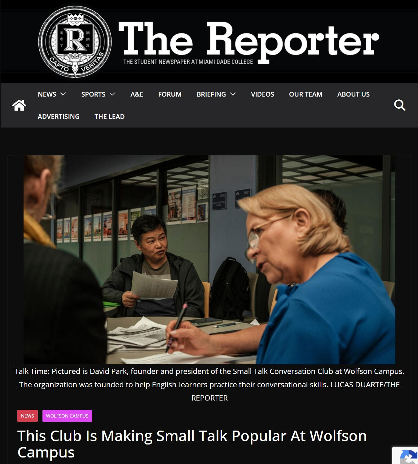 School Newspaper Article Published