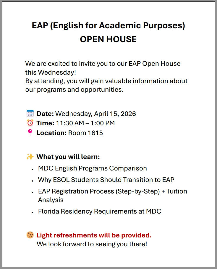 EAP Open House